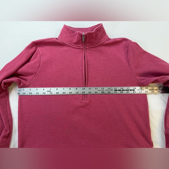 Travis Mathew Cloud Fleece Half Zip Pullover Medium Pink - Picture 4 of 9